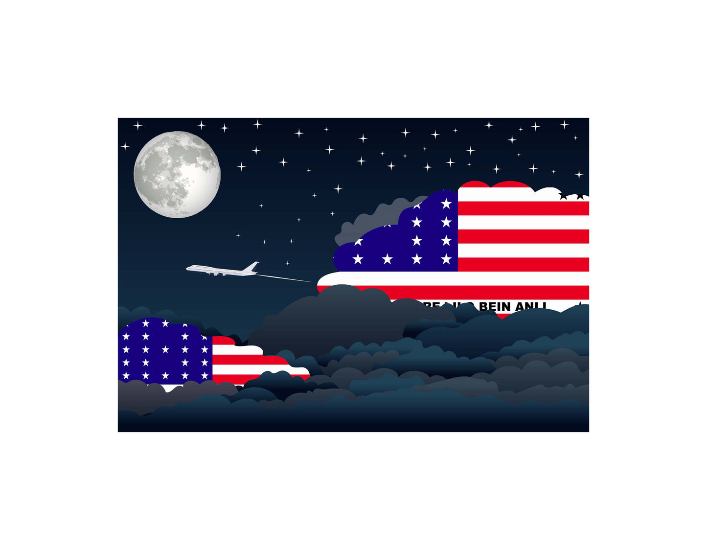 Bikini Atoll Night Clouds Blanket Throw