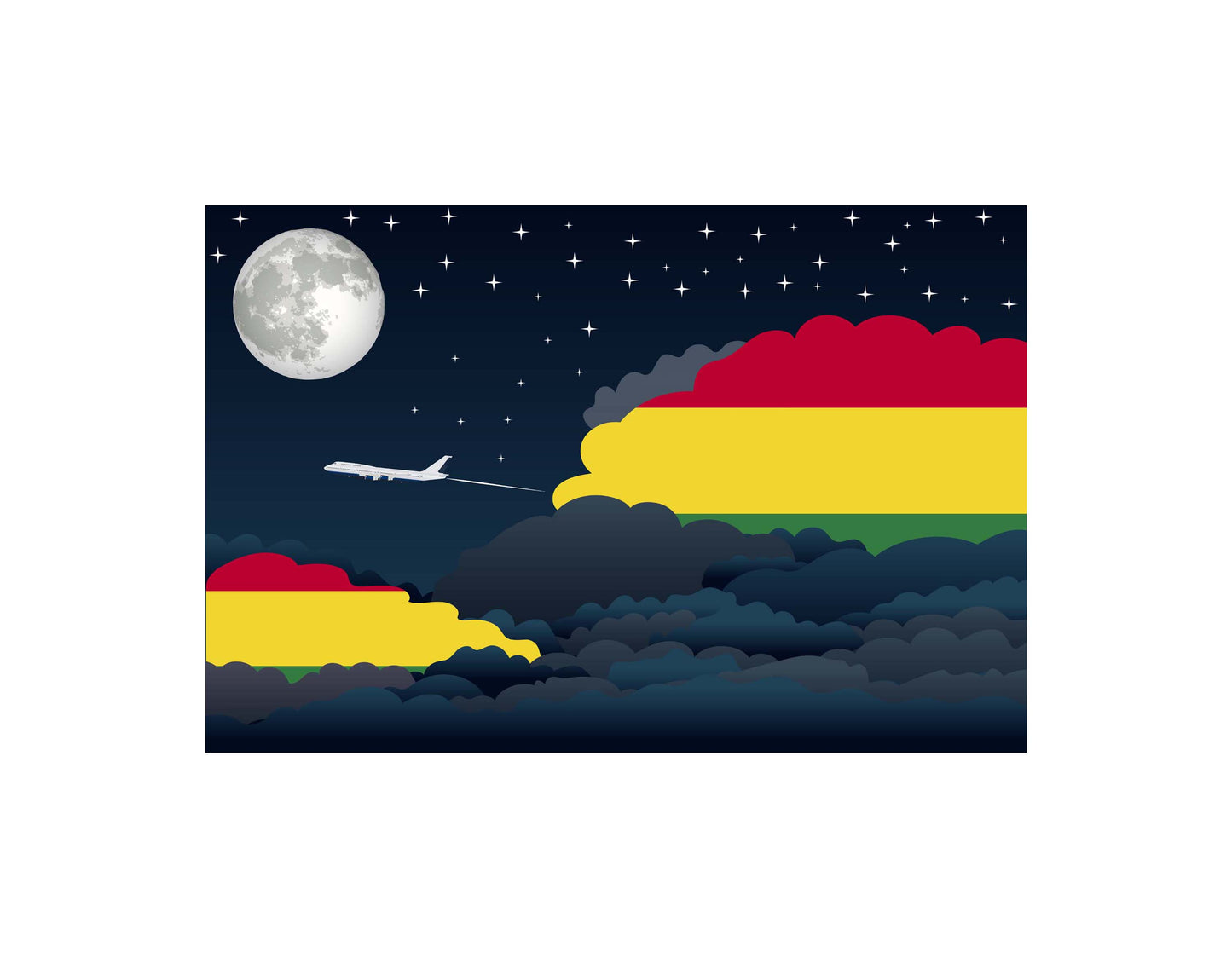 Bolivia Night Clouds Blanket Throw