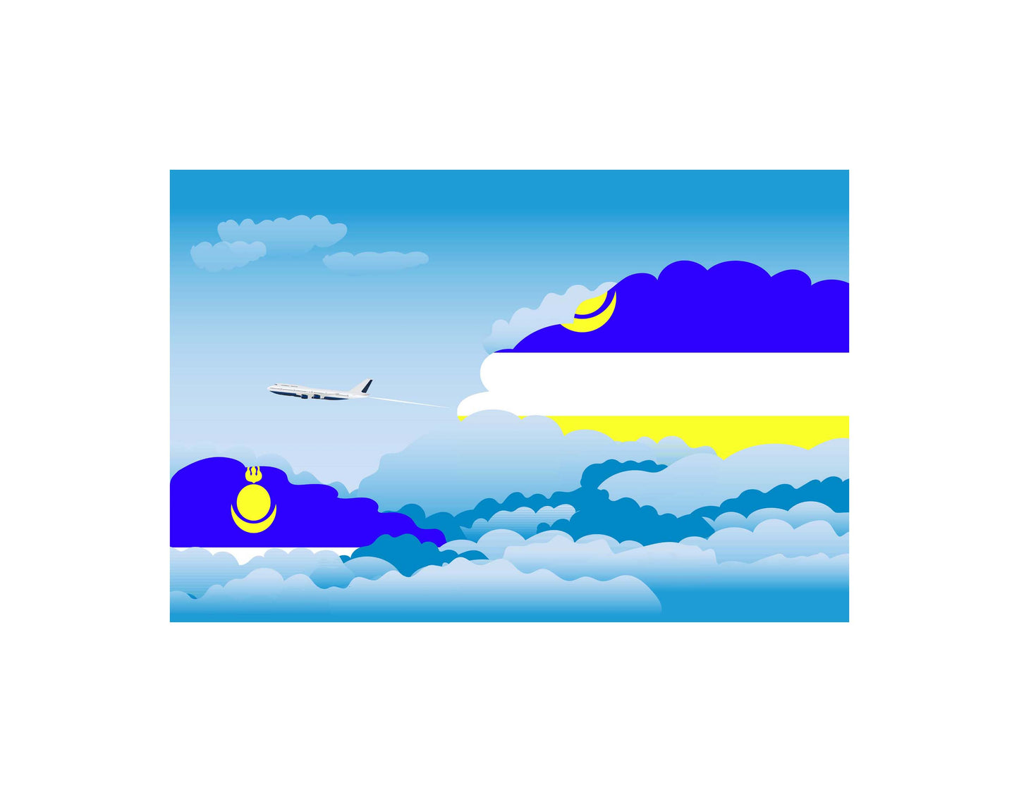 Buryatia Day Clouds Blanket Throw