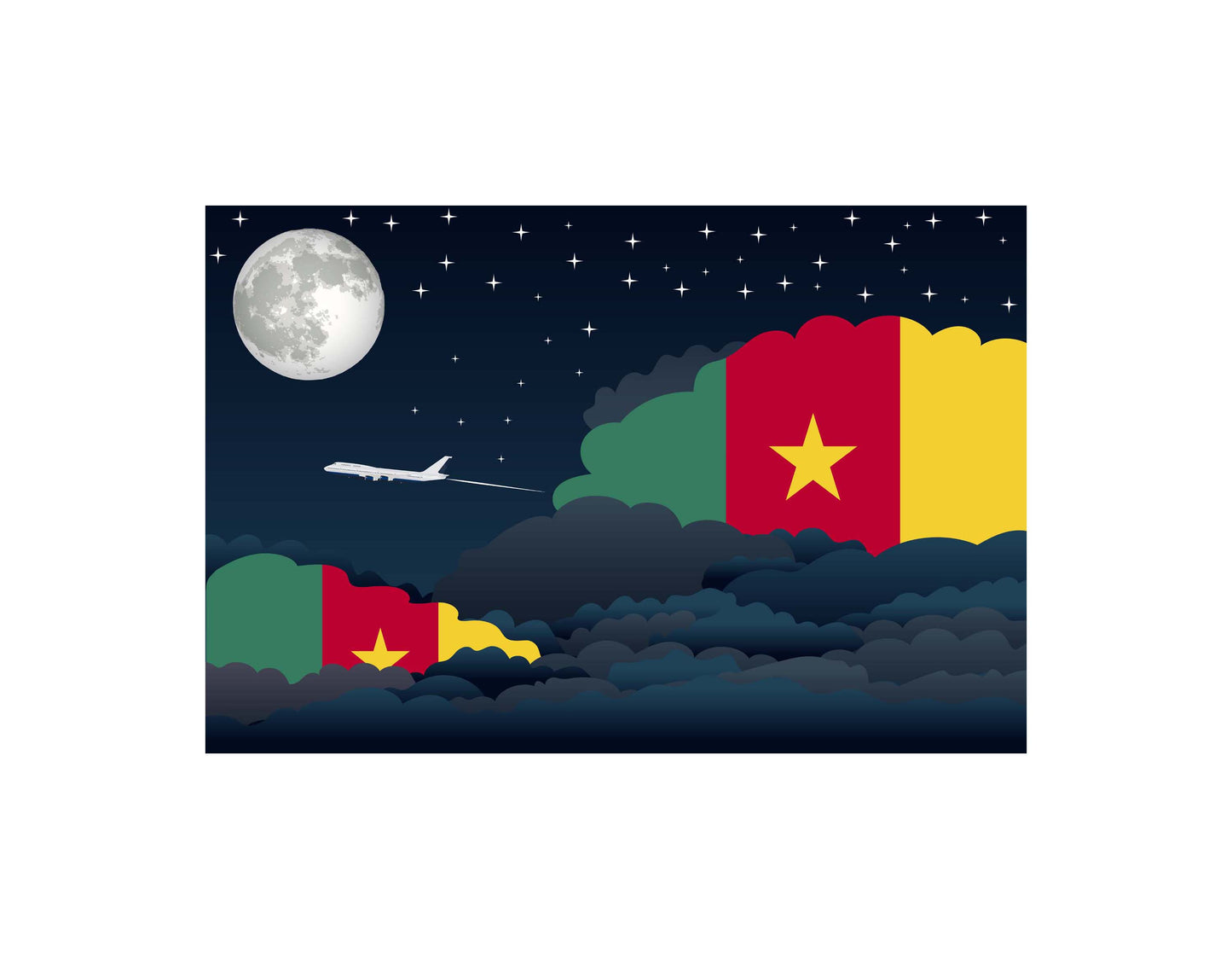 Cameroon Night Clouds Blanket Throw