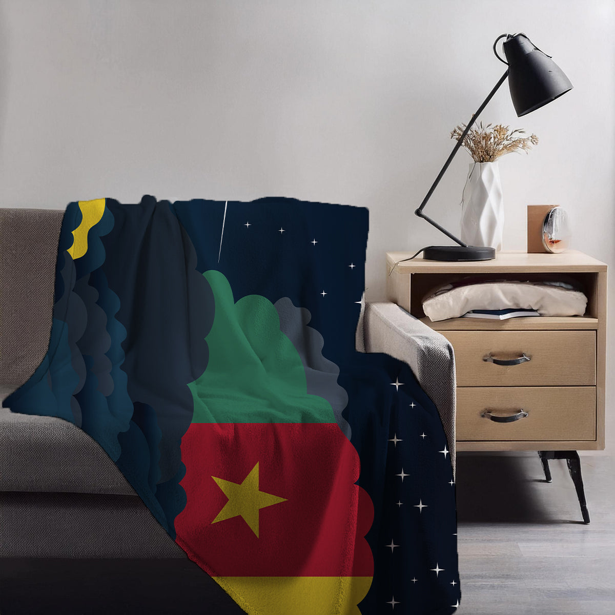 Cameroon Night Clouds Blanket Throw