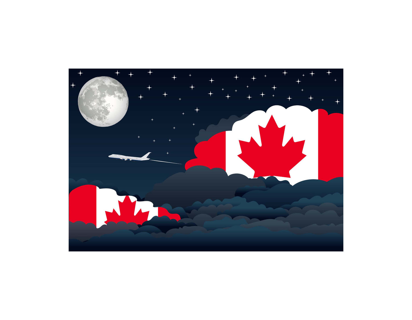 Canada Night Clouds Blanket Throw