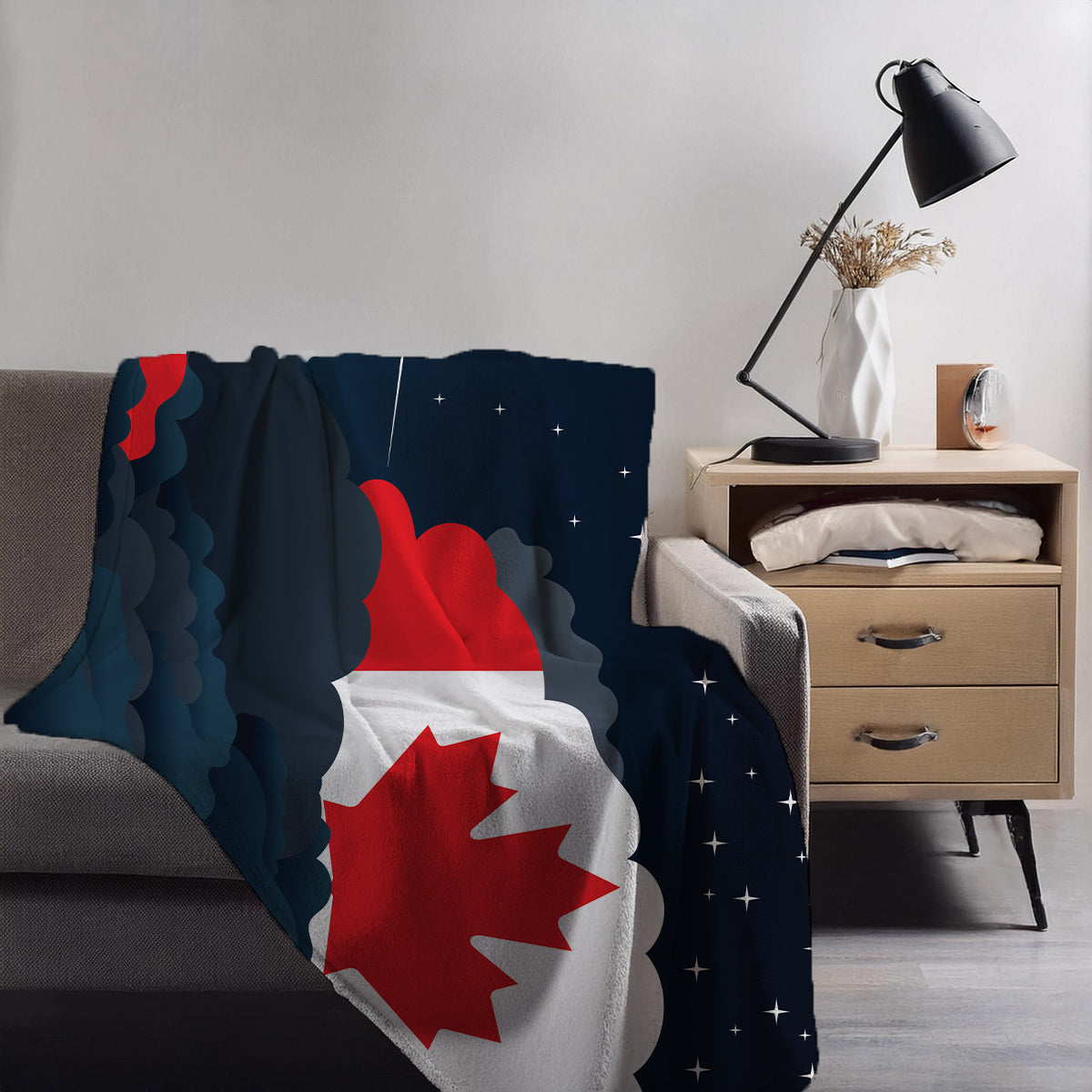Canada Night Clouds Blanket Throw