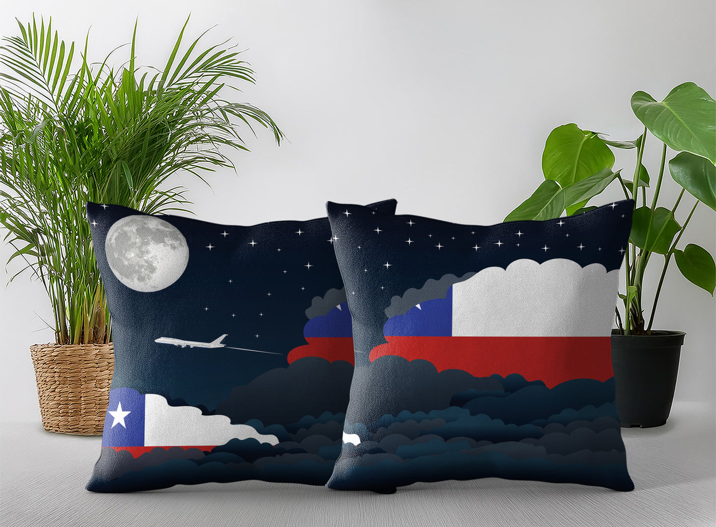 Chile Night Clouds Pillow Case and Pillow Throw