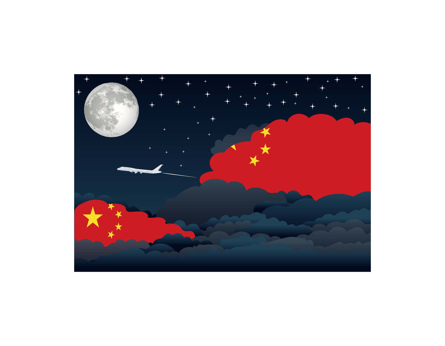 China Night Clouds Blanket Throw