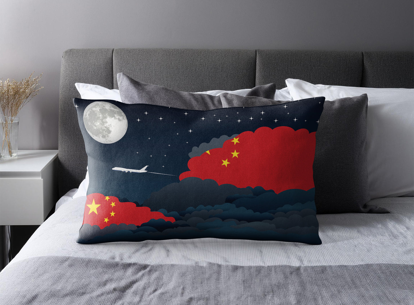 China Night Clouds Pillow Case and Pillow Throw