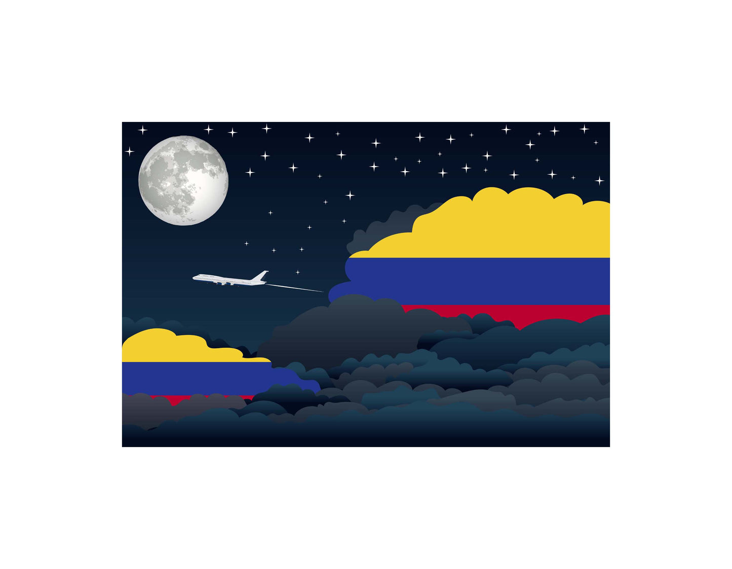 Colombia Night Clouds Blanket Throw