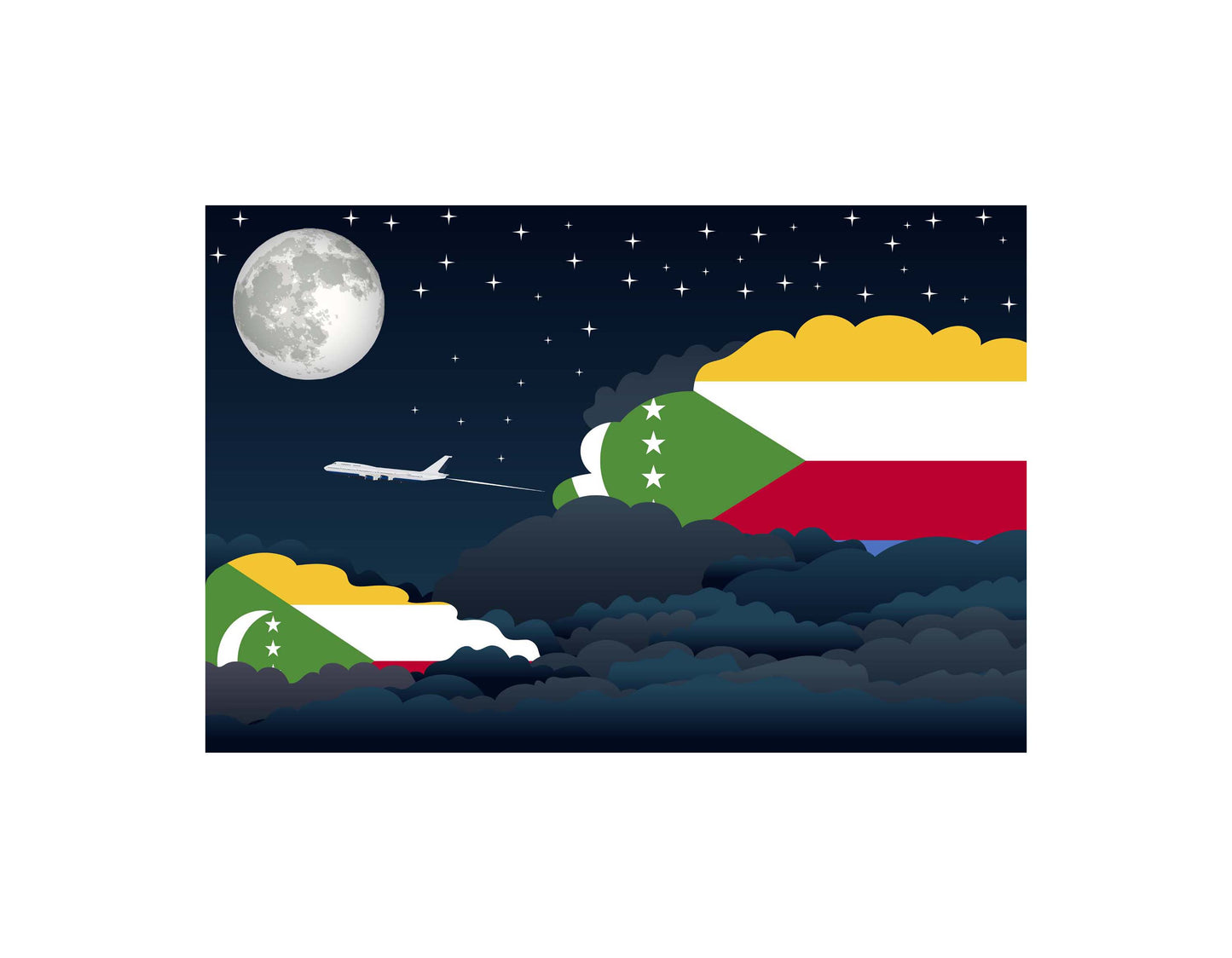 Comoros Night Clouds Blanket Throw