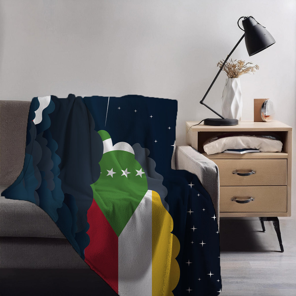 Comoros Night Clouds Blanket Throw