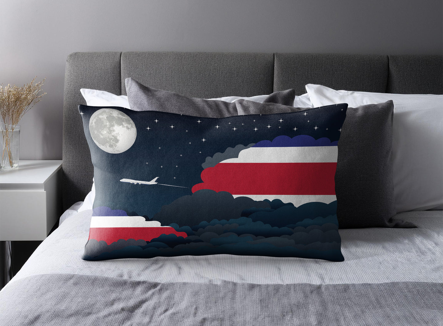 Costa Rica Night Clouds Pillow Case and Pillow Throw