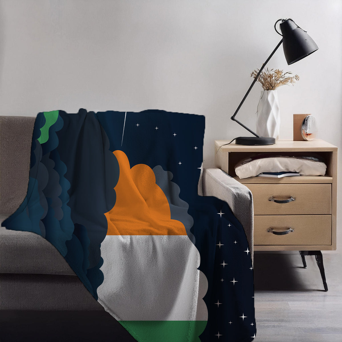 Cote DIvoire Night Clouds Blanket Throw