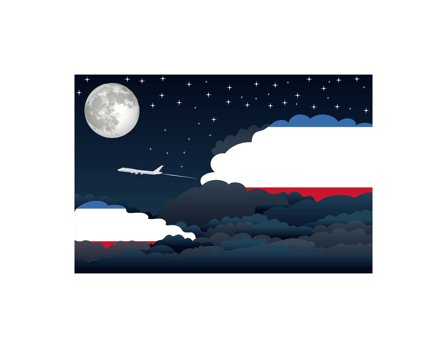 Crimea Night Clouds Blanket Throw