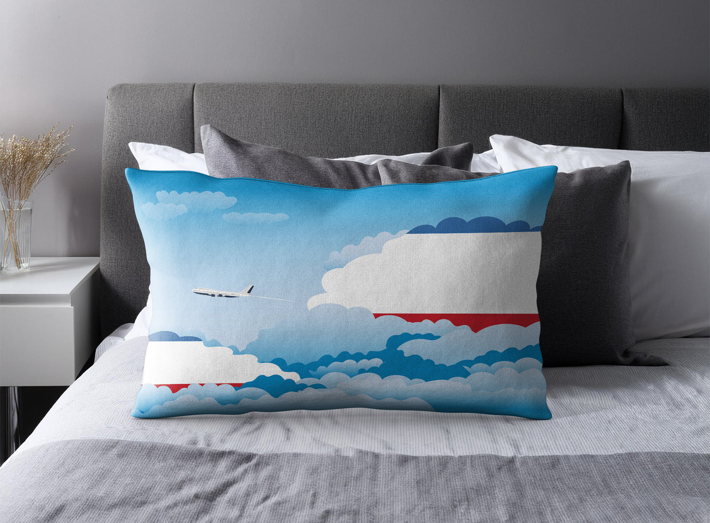 Crimea Day Clouds Pillow Case and Pillow Throw
