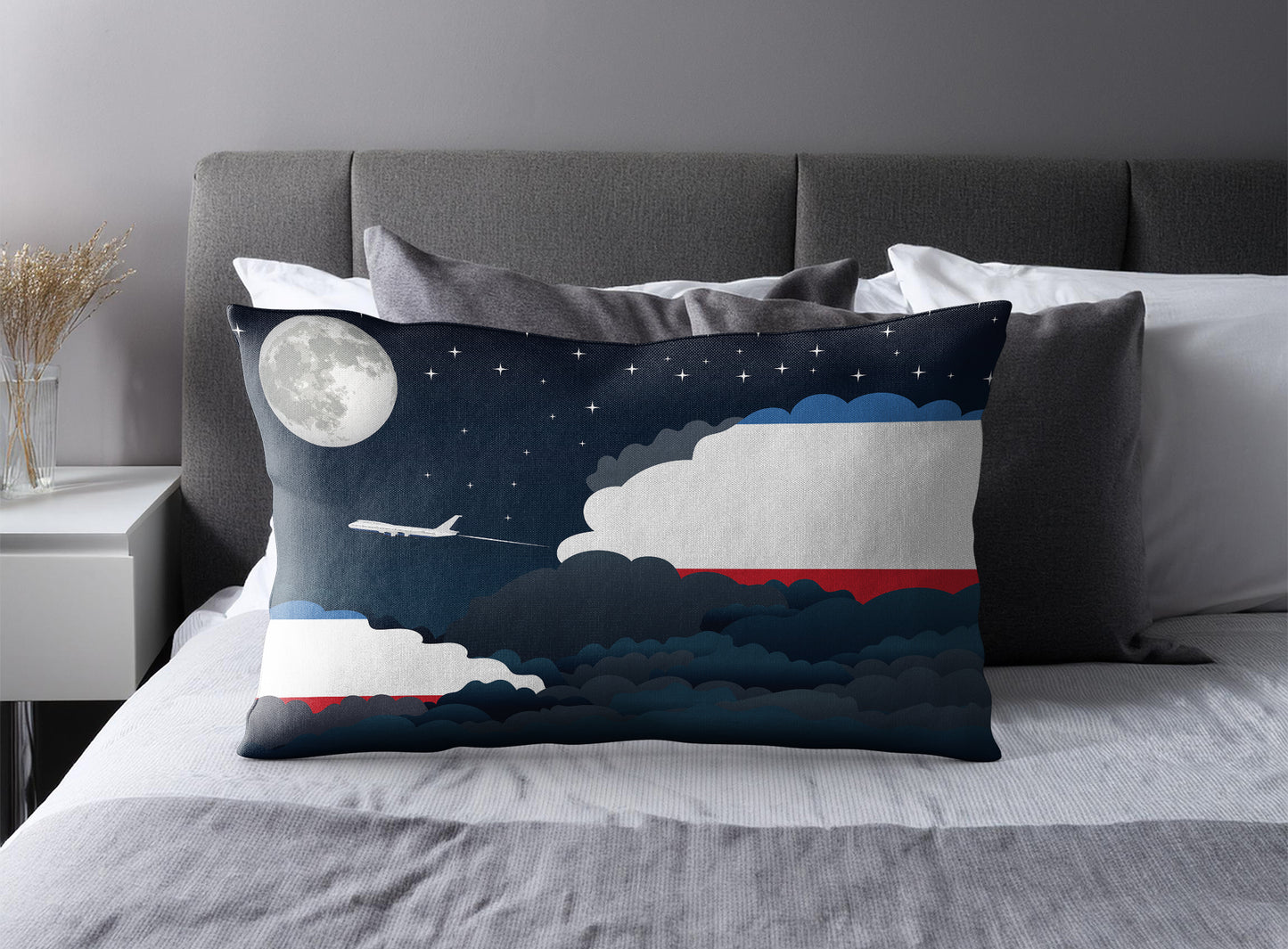Crimea Night Clouds Pillow Case and Pillow Throw