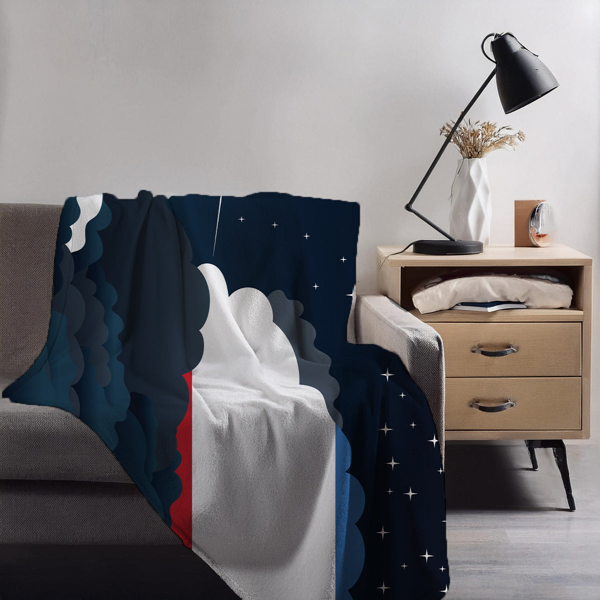 Crimea Night Clouds Blanket Throw