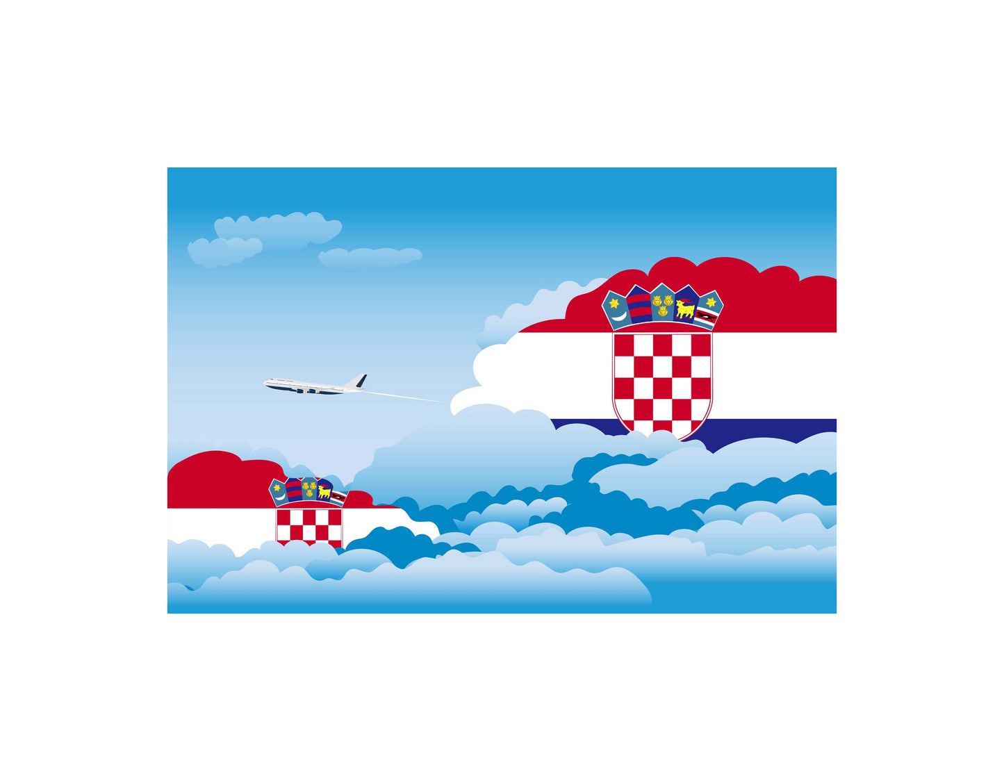 Croatia Day Clouds Blanket Throw