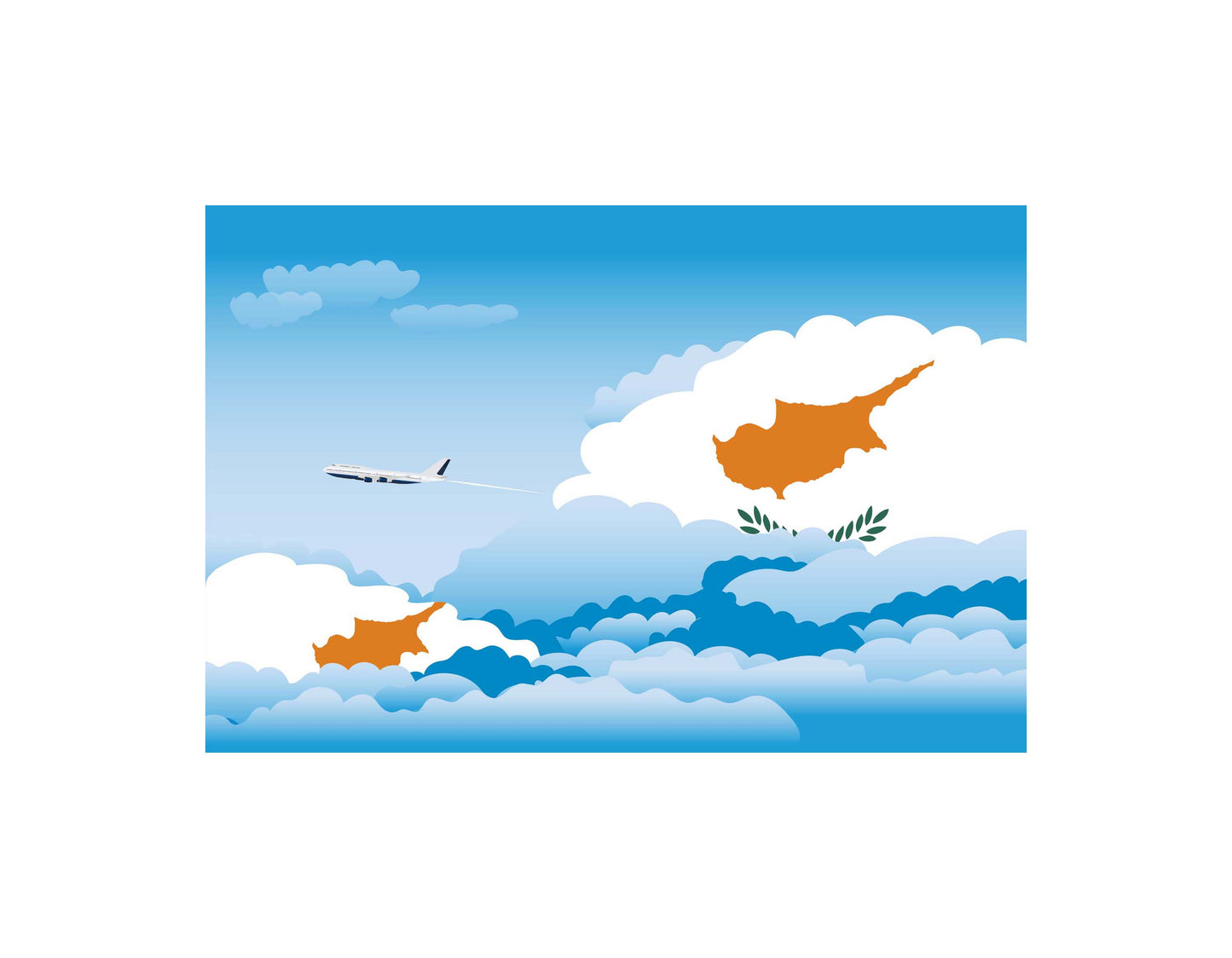 Cyprus Day Clouds Blanket Throw