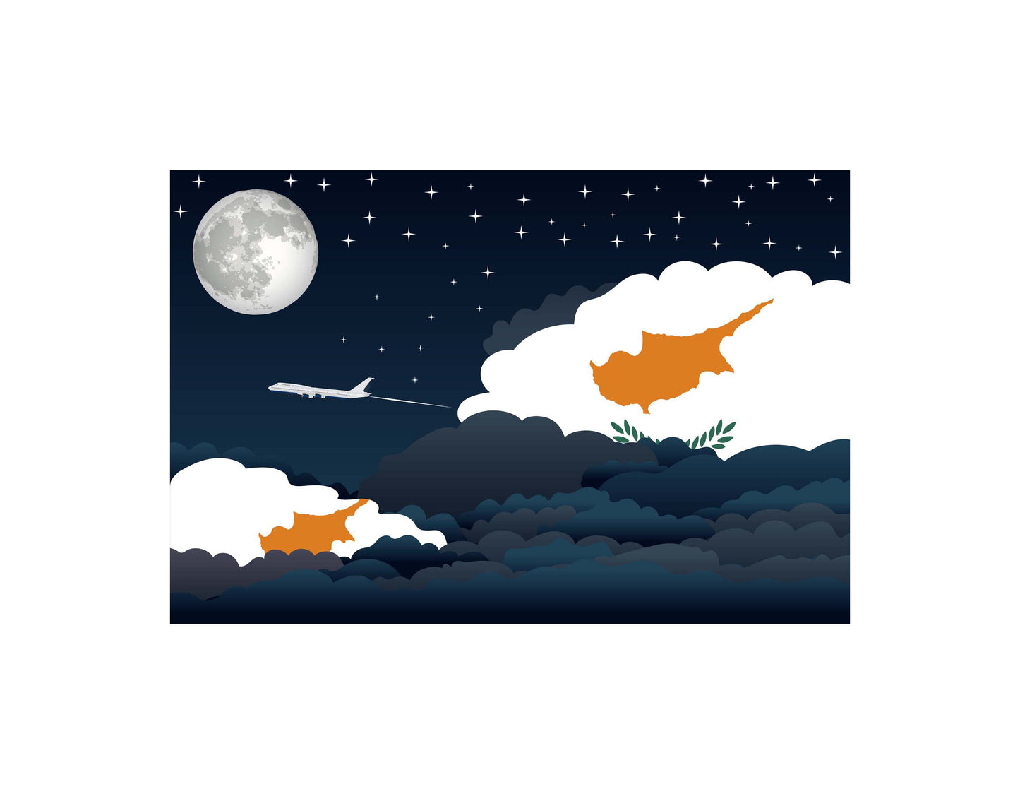 Cyprus Night Clouds Blanket Throw