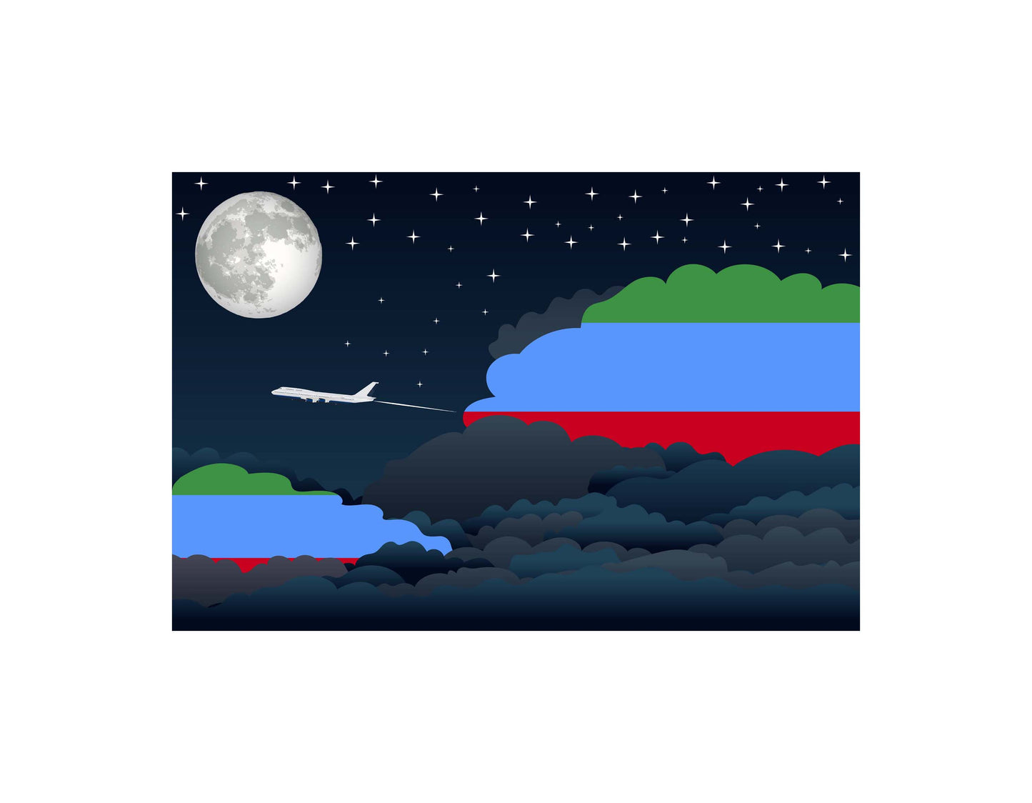 Dagestan Night Clouds Blanket Throw