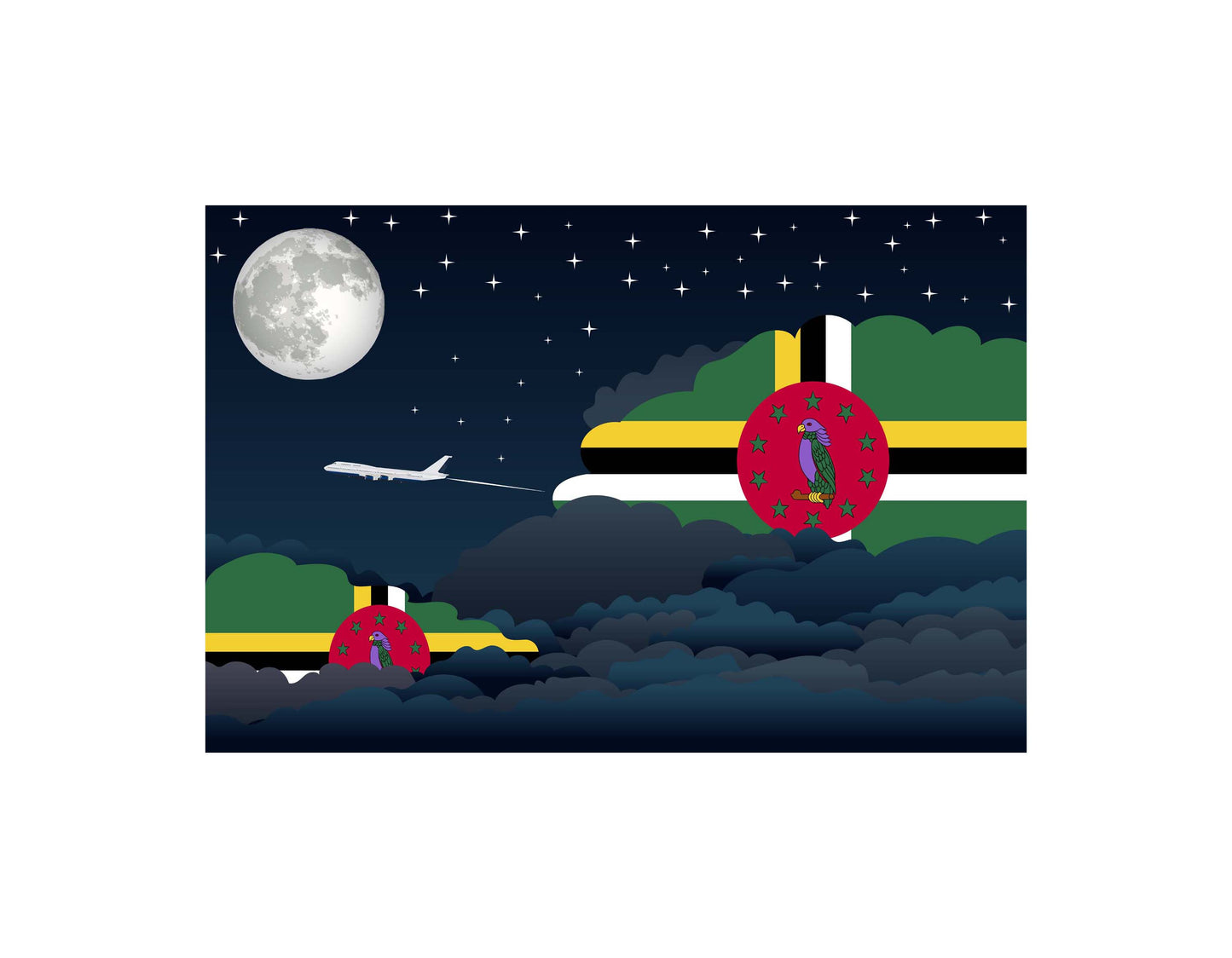 Dominica Night Clouds Blanket Throw