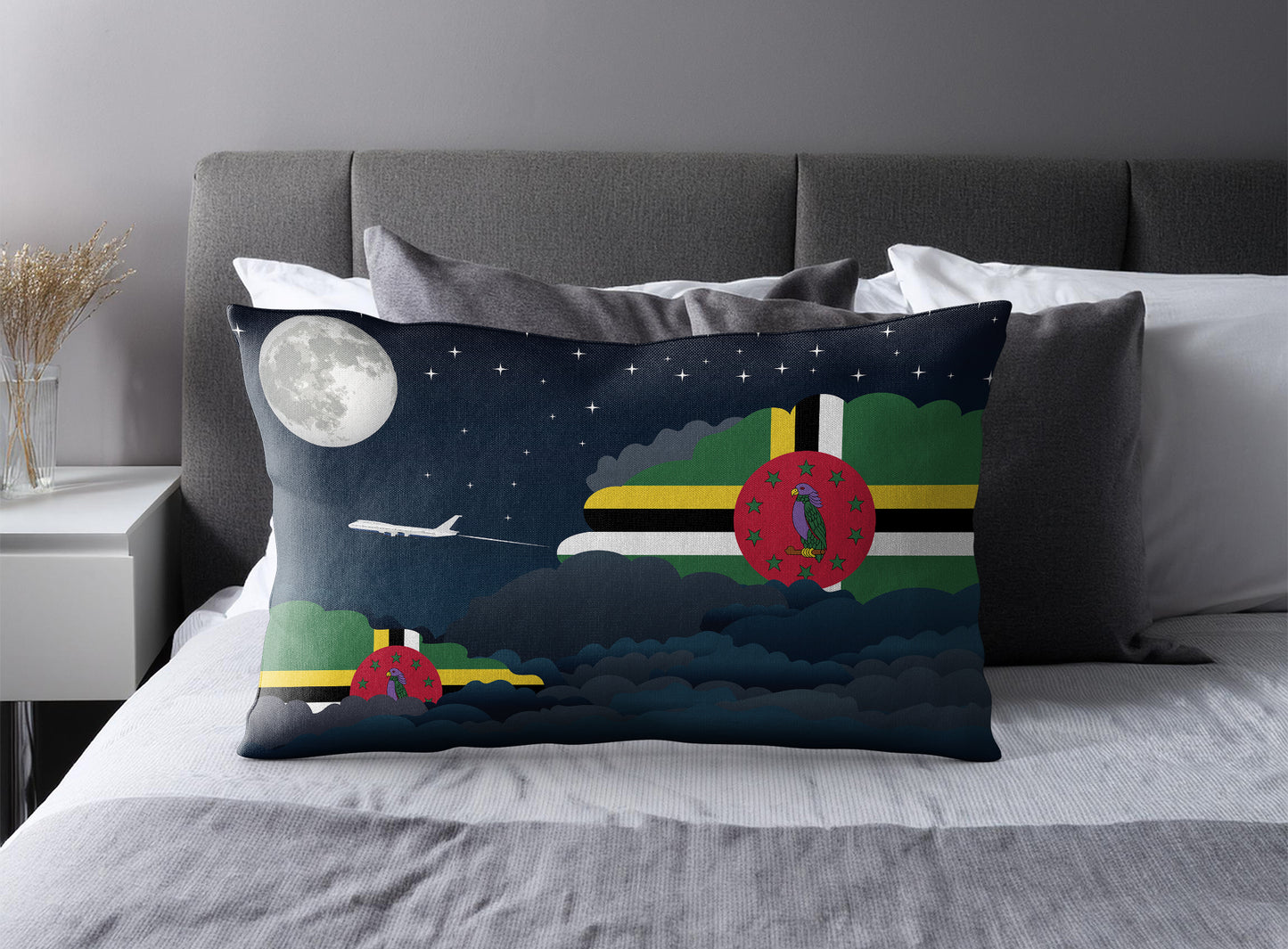 Dominica Night Clouds Pillow Case and Pillow Throw