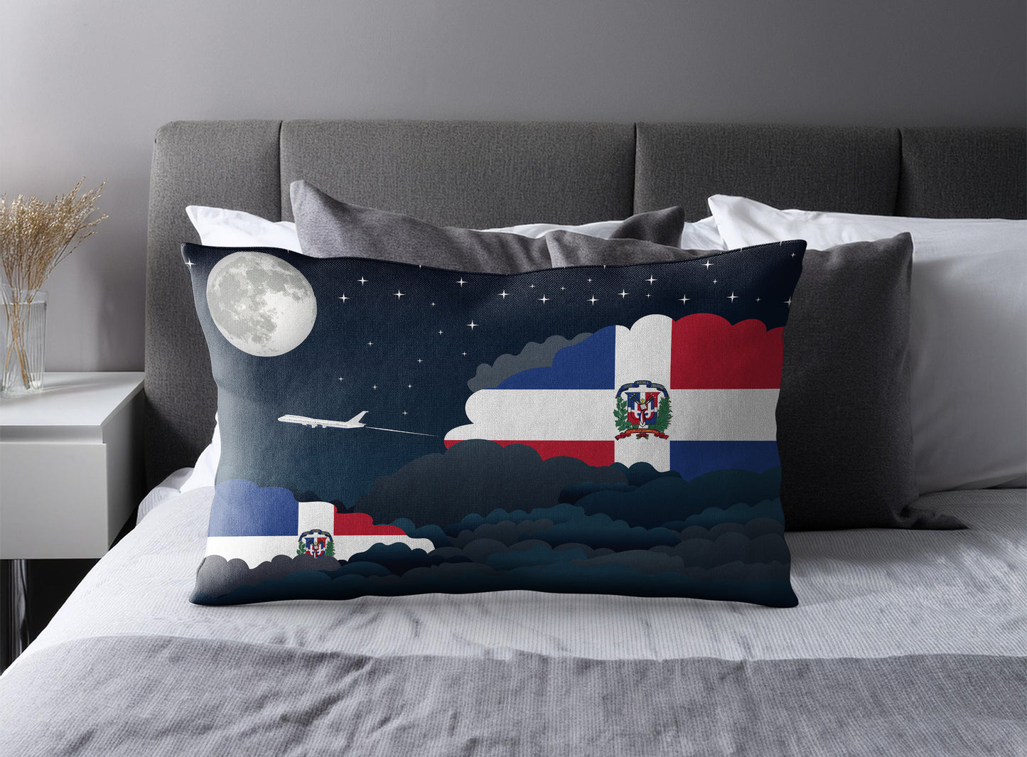 Dominican Republic Night Clouds Pillow Case and Pillow Throw