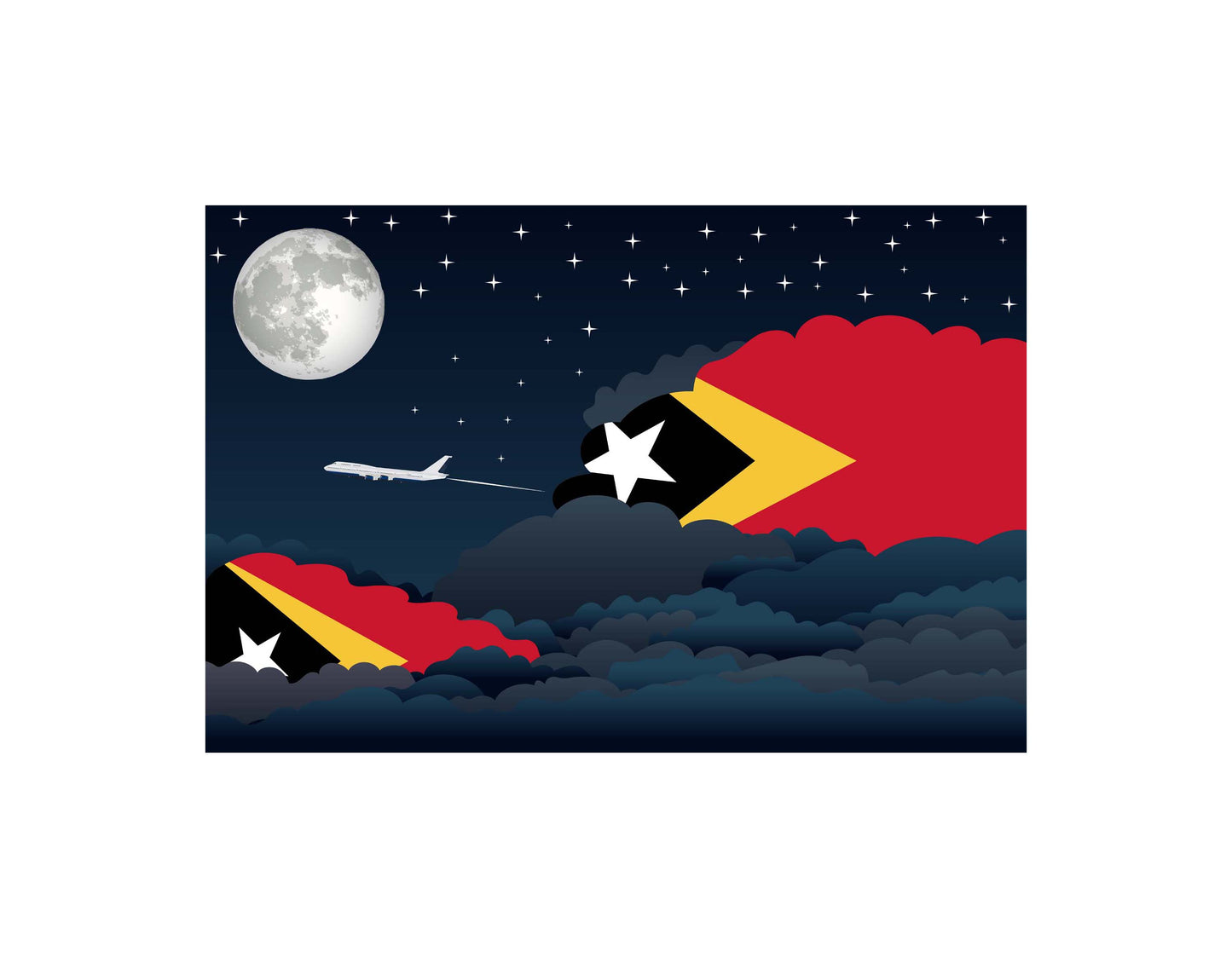 East Timor Night Clouds Blanket Throw