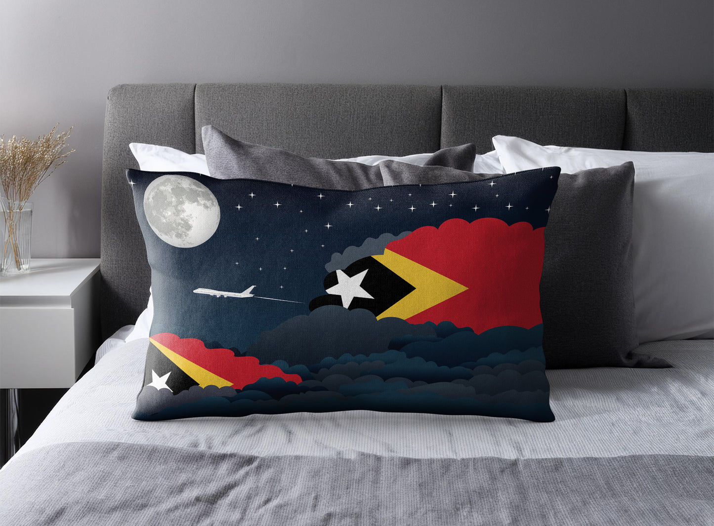 East Timor Night Clouds Pillow Case and Pillow Throw