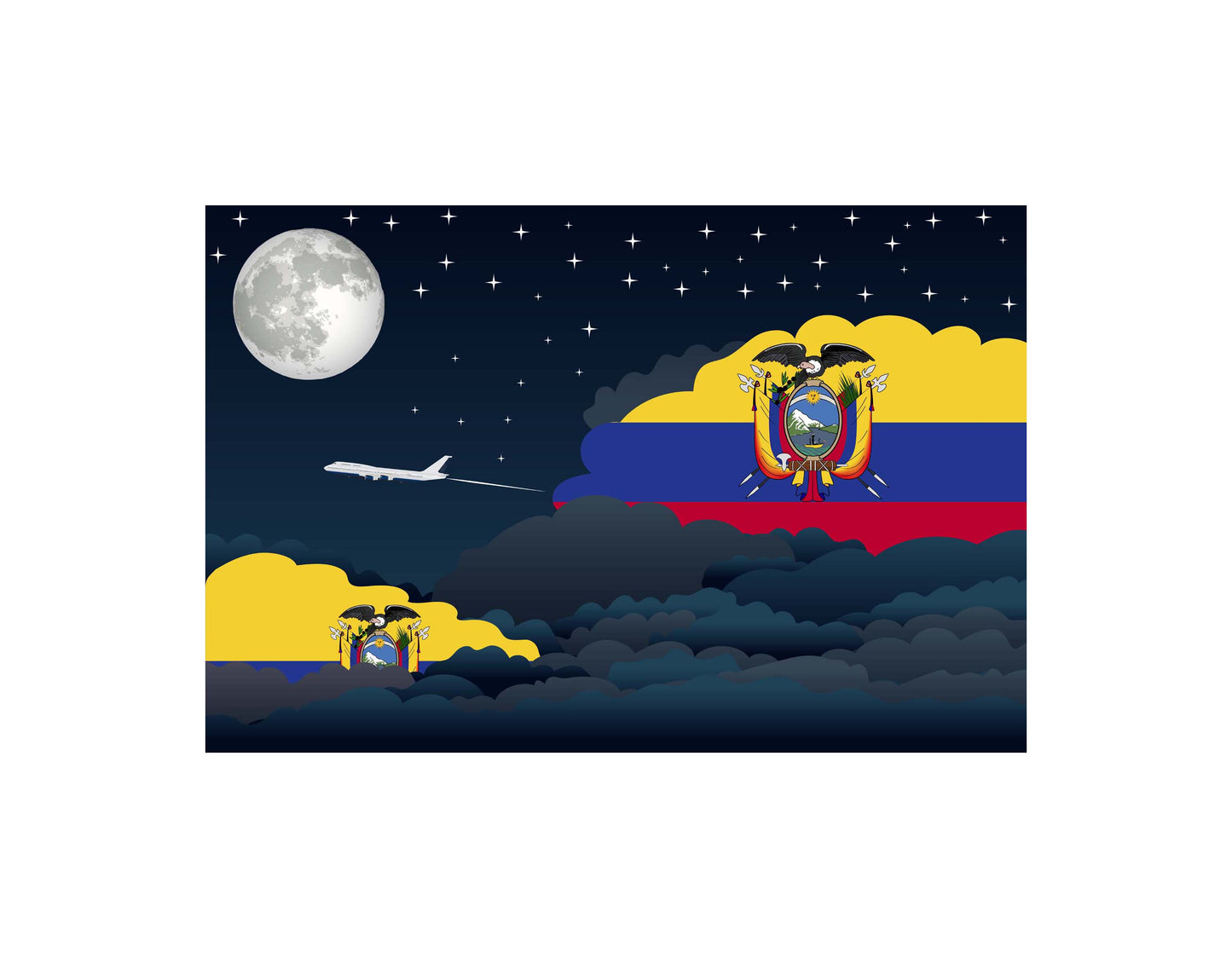 Ecuador Night Clouds Blanket Throw