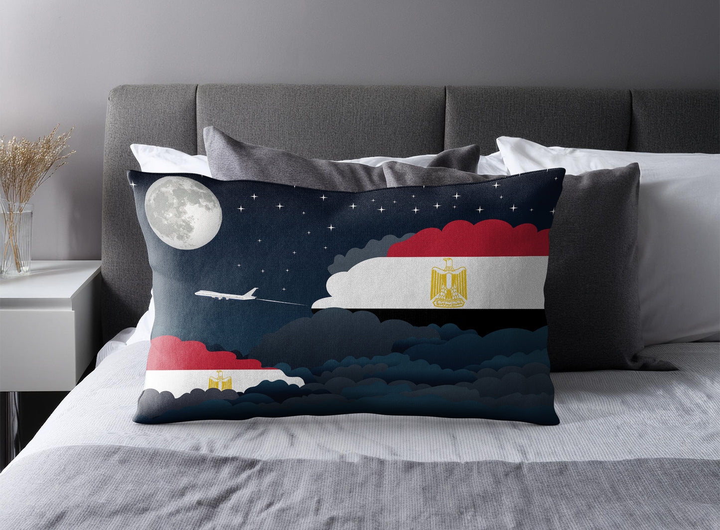 Egypt Night Clouds Pillow Case and Pillow Throw