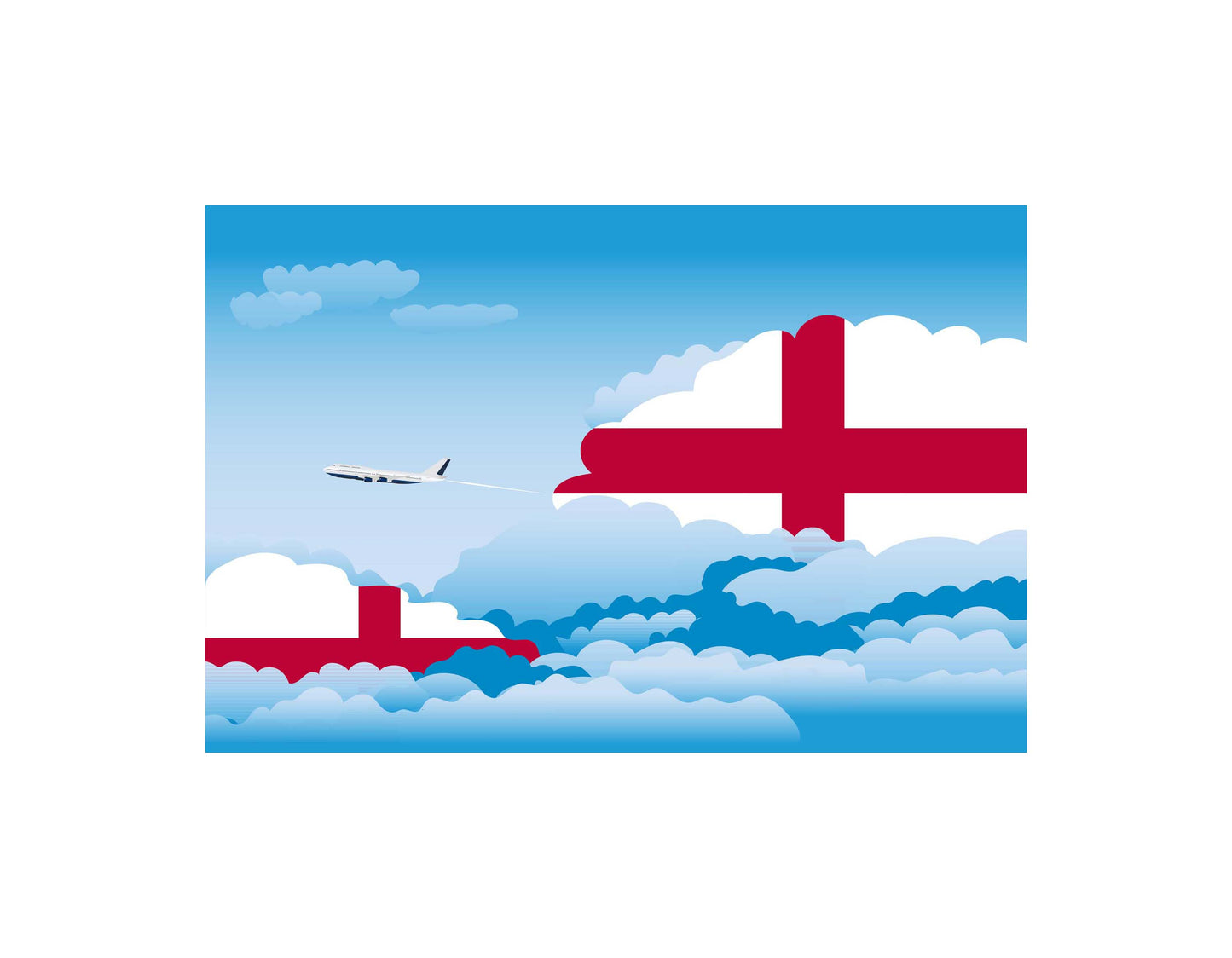 England Day Clouds Blanket Throw