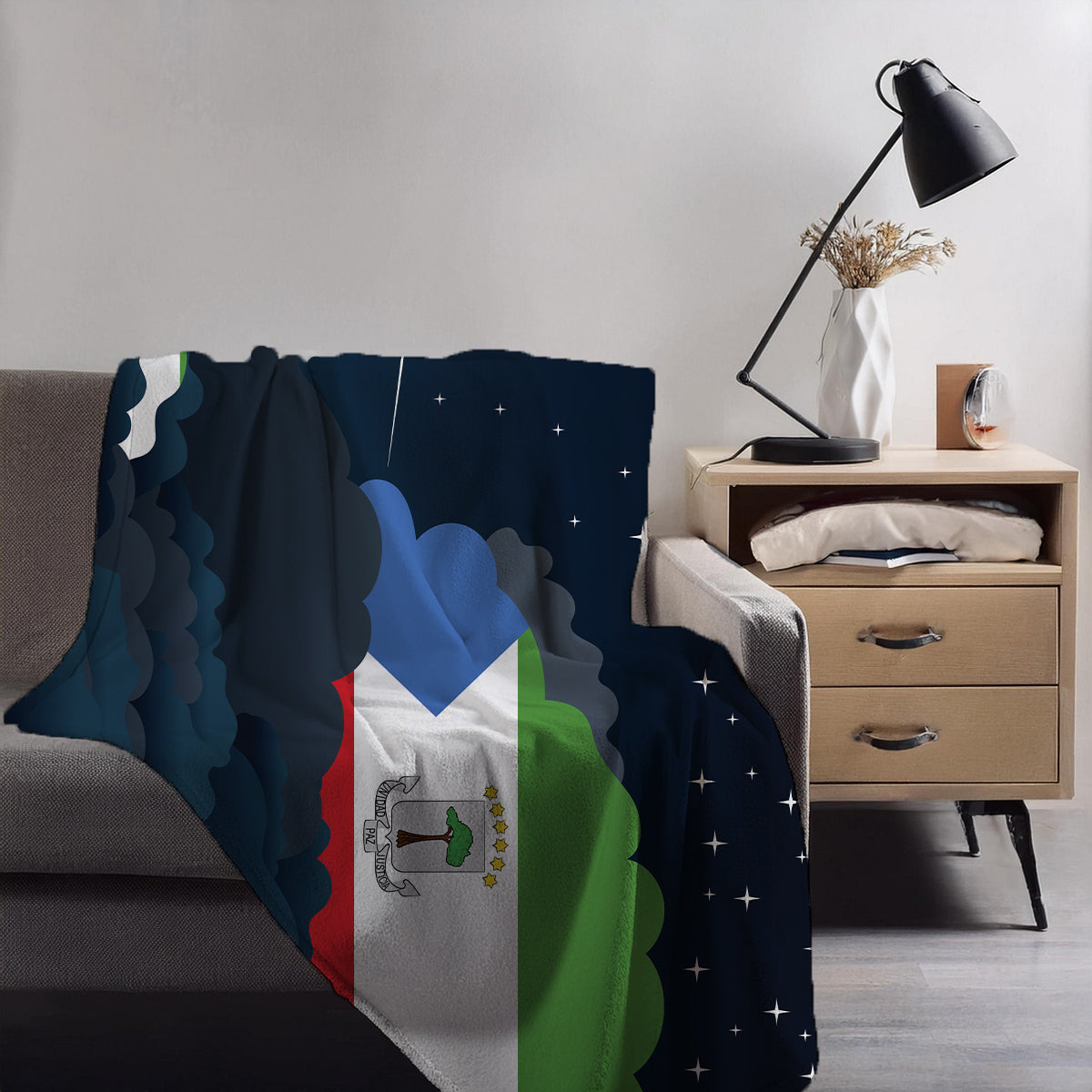 Equatorial Guinea Night Clouds Blanket Throw