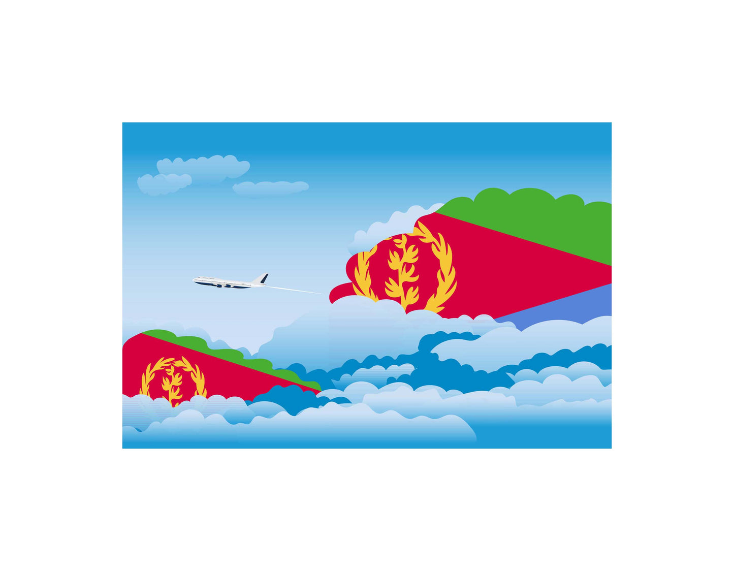 Eritrea Day Clouds Blanket Throw