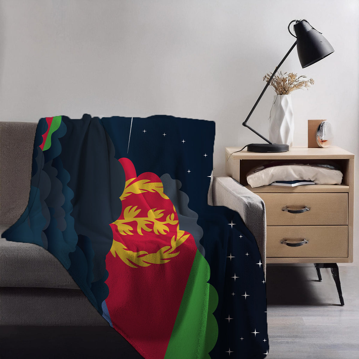Eritrea Night Clouds Blanket Throw