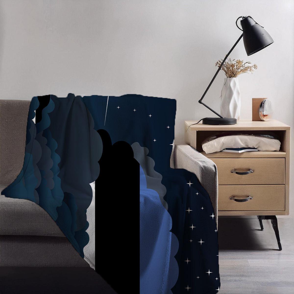 Estonia Night Clouds Blanket Throw