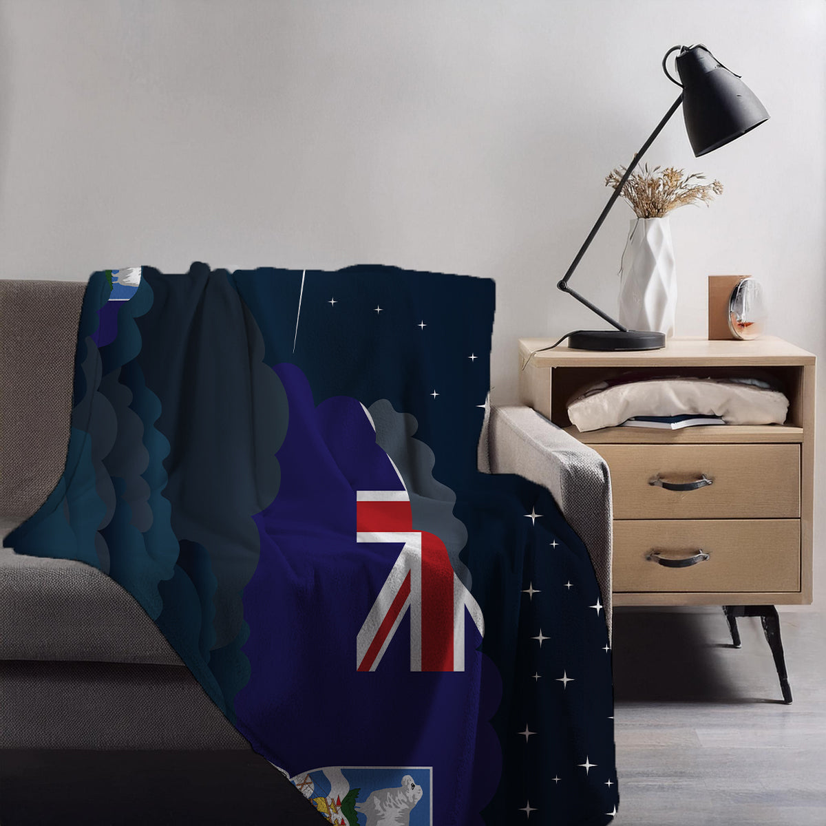 Falkland Islands Night Clouds Blanket Throw