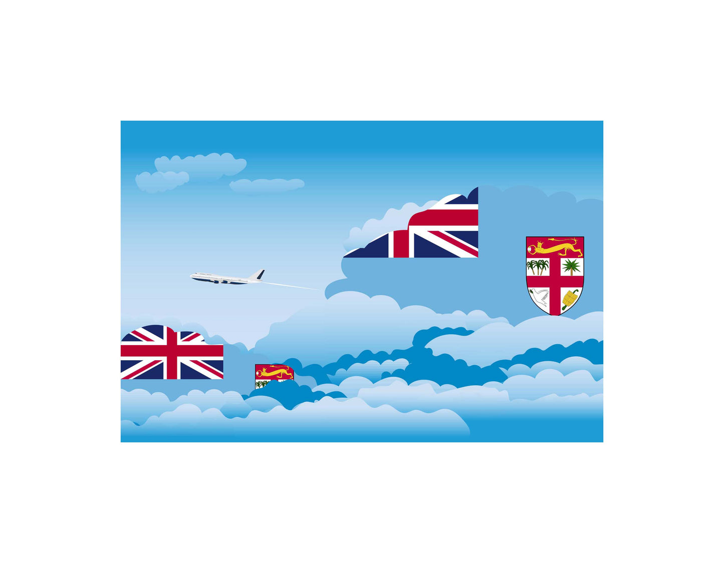 Fiji Day Clouds Blanket Throw
