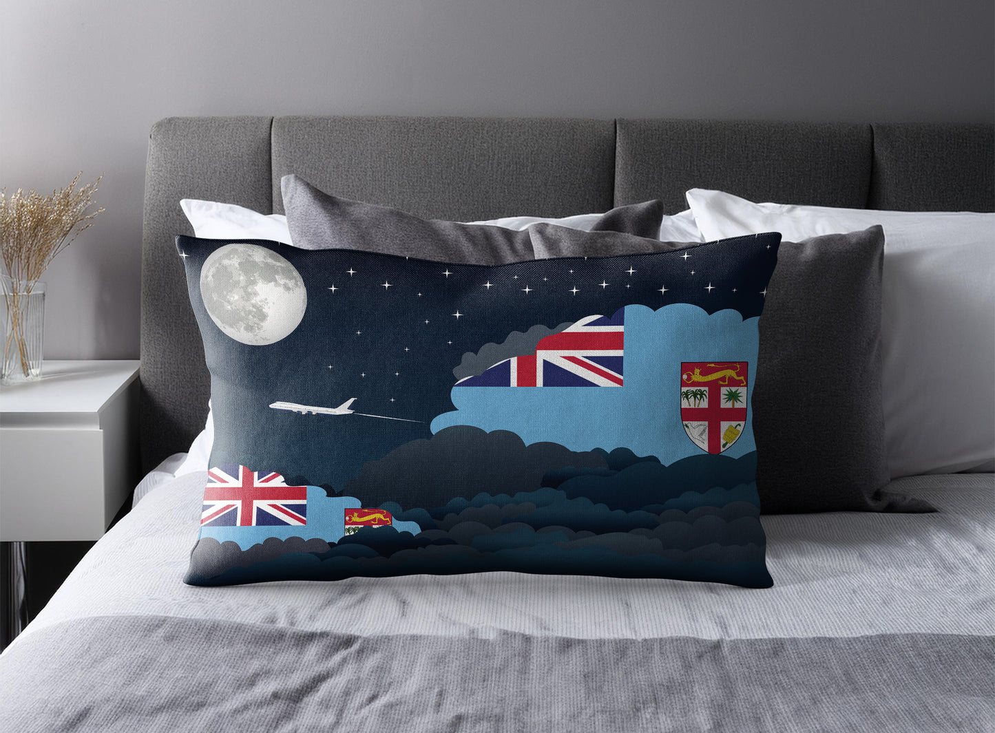Fiji Night Clouds Pillow Case and Pillow Throw