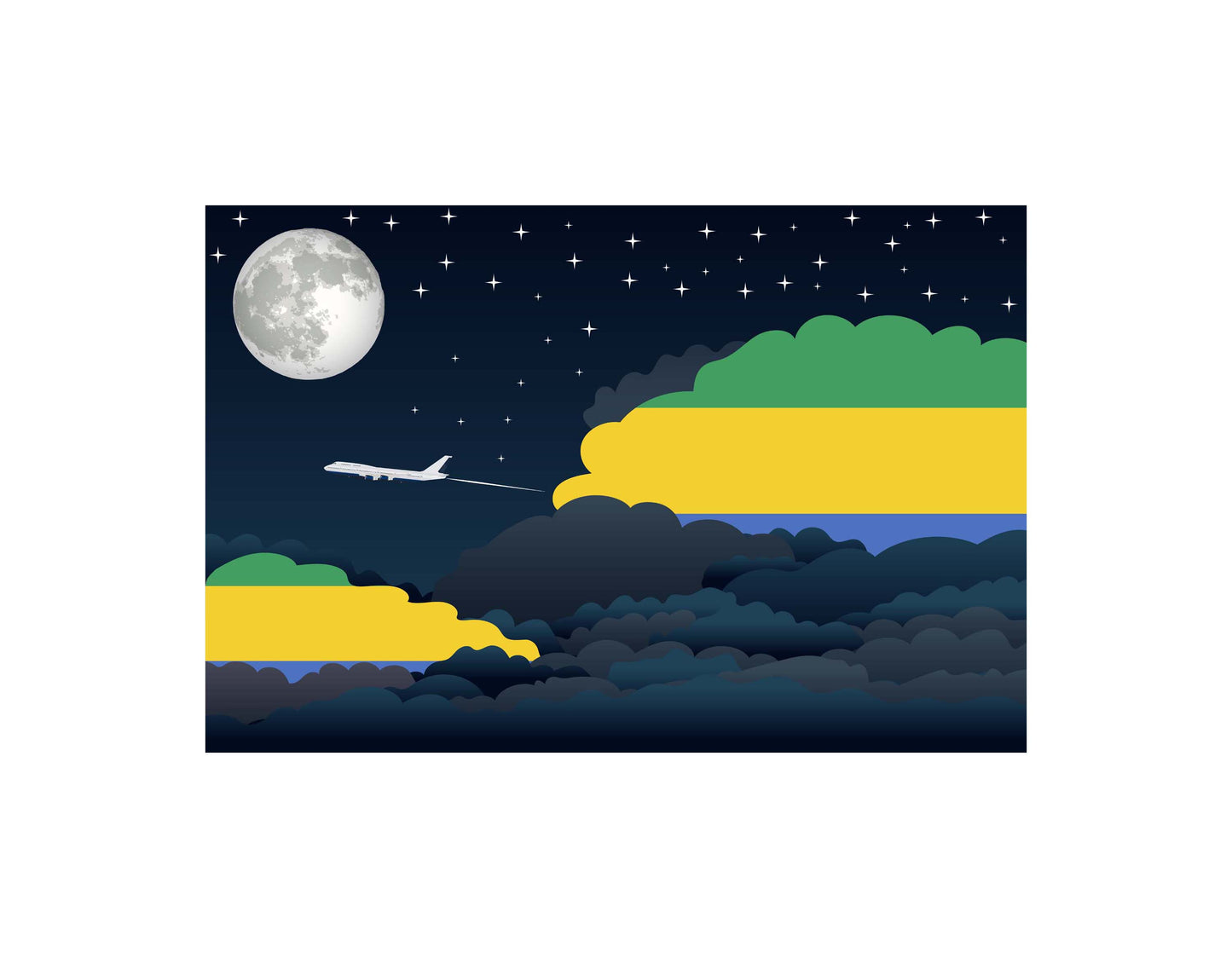 Gabon Night Clouds Blanket Throw