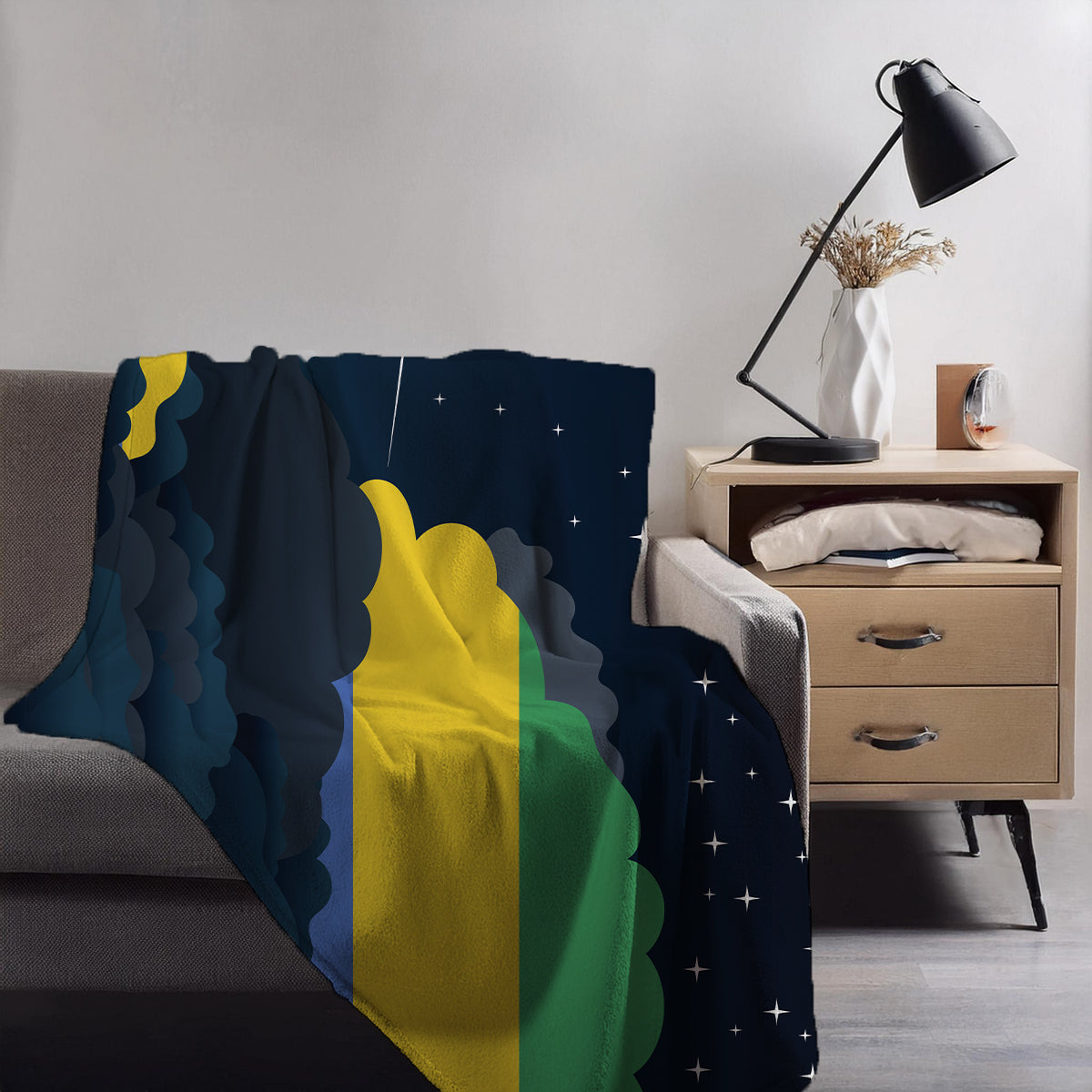 Gabon Night Clouds Blanket Throw