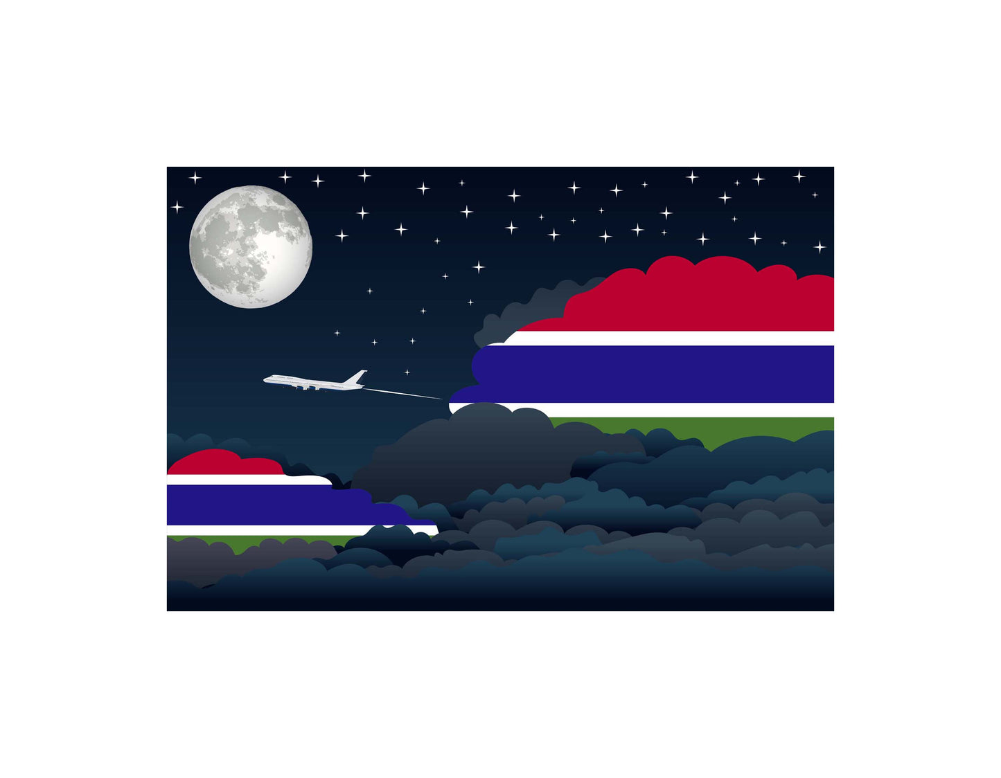 Gambia Night Clouds Blanket Throw