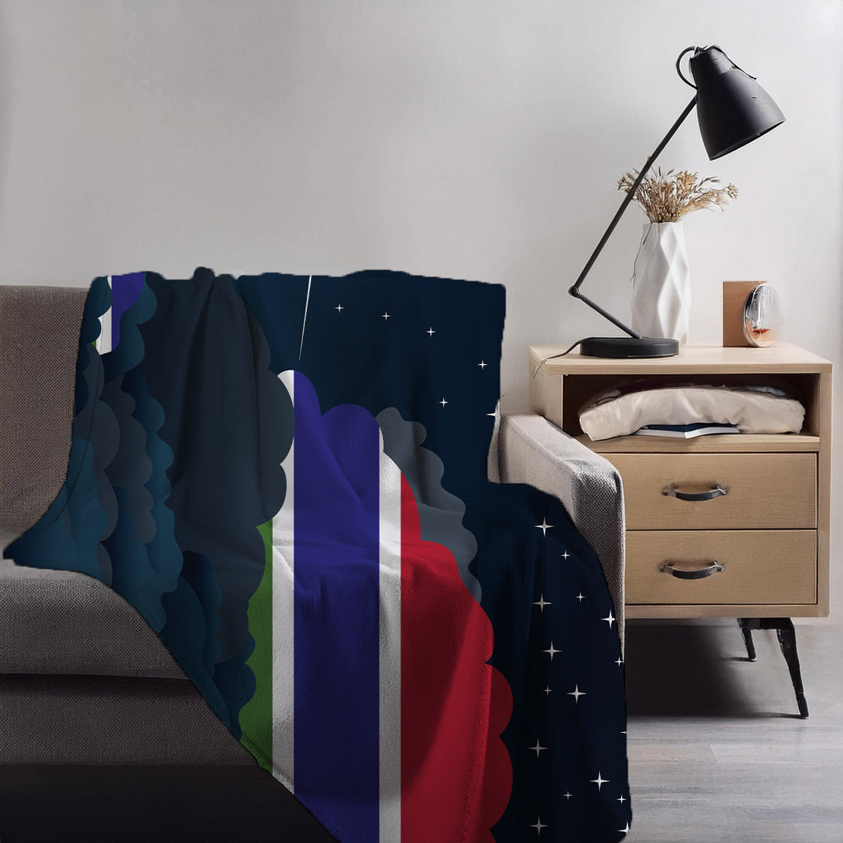 Gambia Night Clouds Blanket Throw