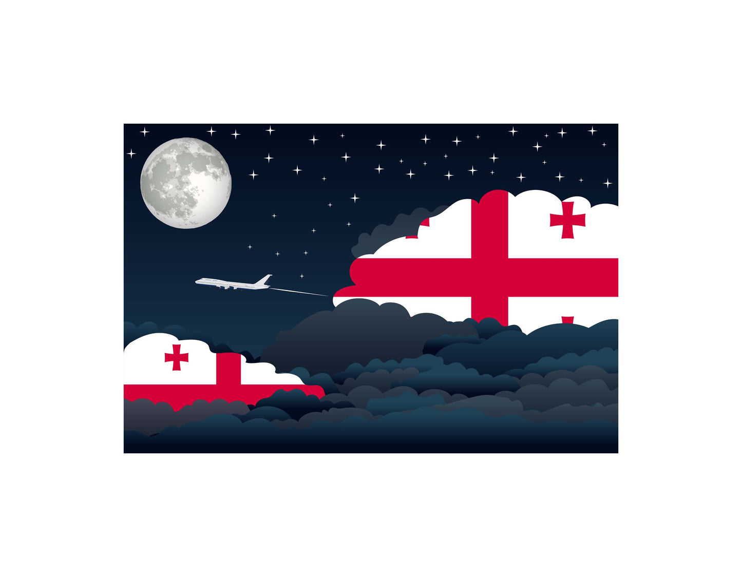 Georgia Night Clouds Blanket Throw