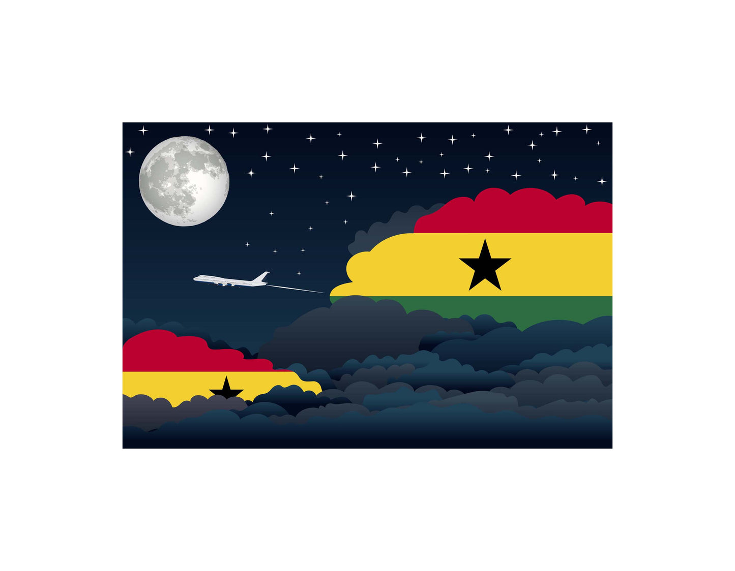 Ghana Night Clouds Blanket Throw