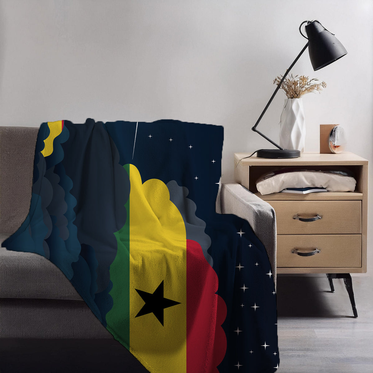 Ghana Night Clouds Blanket Throw