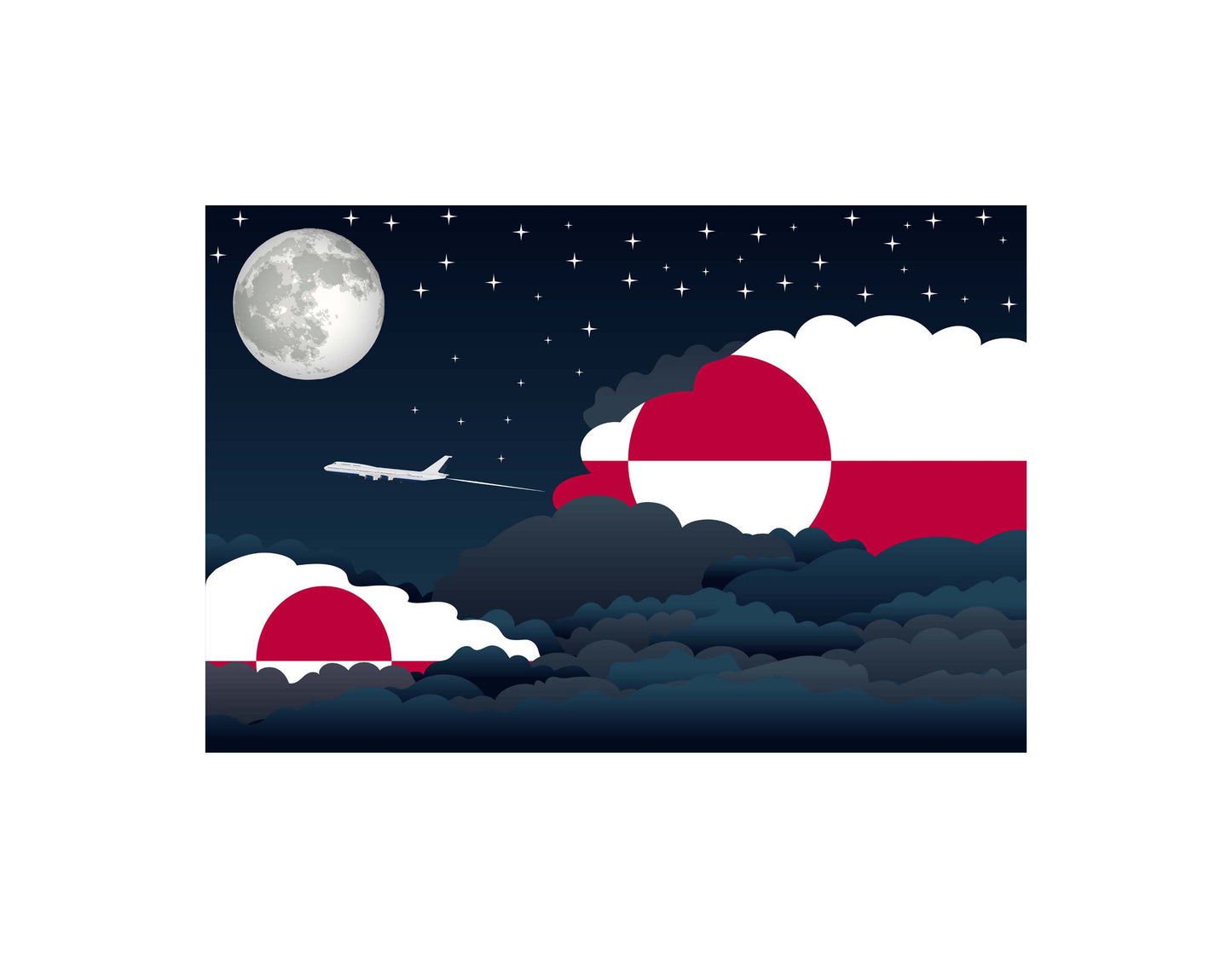 Greenland Night Clouds Blanket Throw
