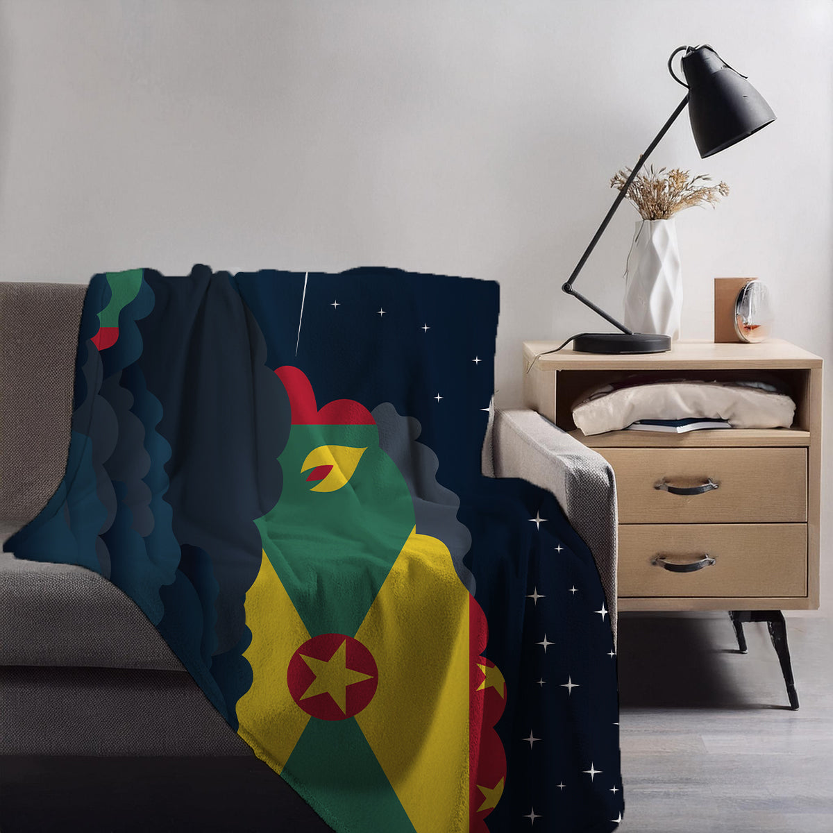 Grenada Night Clouds Blanket Throw