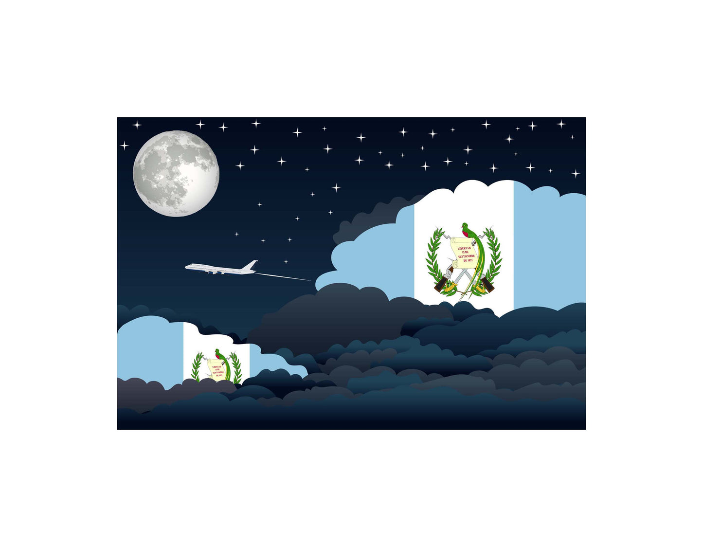 Guatemala Night Clouds Blanket Throw