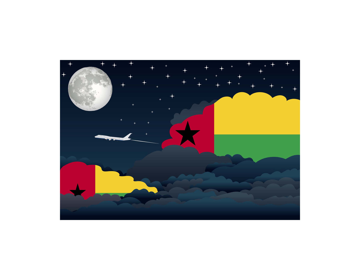 Guinea Night Clouds Blanket Throw