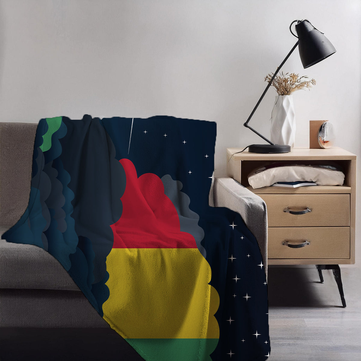 Guinea Night Clouds Blanket Throw
